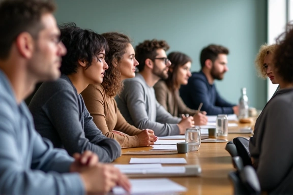 Gruppo di persone che partecipano a un seminario di nutrizione